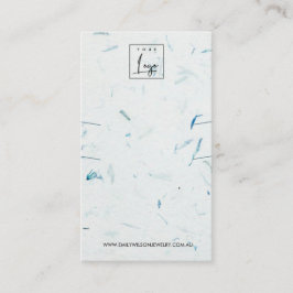 AQUA PETAL HANDGEMAAKTE PAPIER LANGE KETTING DISPL VISITEKAARTJE