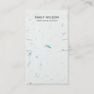 AQUA PETAL HANDGEMAAKTE PAPIER LANGE KETTING DISPL VISITEKAARTJE