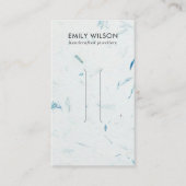 AQUA PETAL HANDGEMAAKTE PAPIEREN HAARCLIP DISPLAY  VISITEKAARTJE (Voorkant)