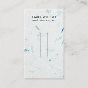 AQUA PETAL HANDGEMAAKTE PAPIEREN HAARCLIP DISPLAY  VISITEKAARTJE