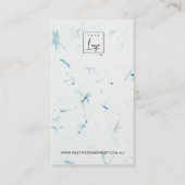 AQUA PETAL HANDGEMAAKTE PAPIEREN STUD OORBEL DISPL VISITEKAARTJE (Voorkant)