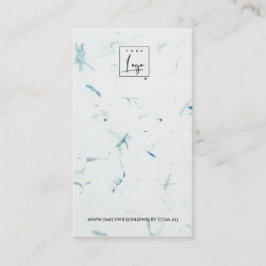 AQUA PETAL HANDGEMAAKTE PAPIEREN STUD OORBEL DISPL VISITEKAARTJE