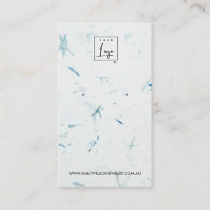 AQUA PETAL HANDGEMAAKTE PAPIEREN STUD OORBEL DISPL VISITEKAARTJE