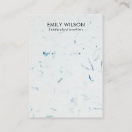 AQUA PETAL HANDGEMAAKTE PAPIEREN STUD OORBEL DISPL VISITEKAARTJE