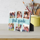 Aqua Photo Collage Kinder School Year Keepslag Fotoplaat