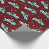  Aqua Pickup Truck met Pine Cadeaupapier (Hoek)