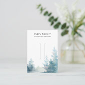 AQUA PINE TREE WINTER FOREST HAIR CLIP DISPLAY VISITEKAARTJE (Staand voorkant)