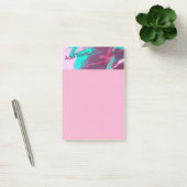 Aqua Pink Abstract Aangepast Post Opmerkingen 4x6 Post-it® Notes (Kantoor)