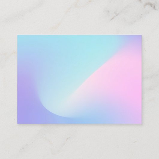 Aqua Pink Calligraphy Pastel Media Insert Visitekaartje (Achterkant)