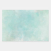 Aqua Pink Cherry Blossom Floral Inpakpapier Vel (Voorkant 3)