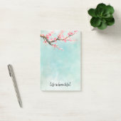 Aqua Pink Cherry Blossom Floral Post-it® Notes (Kantoor)