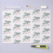 Aqua Pink Christmas Tree Branch Ornamenten Tissuepapier (Craft)