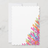 Aqua Pink Coral Limoen Floral Wedding Invitations Kaart (Achterkant)