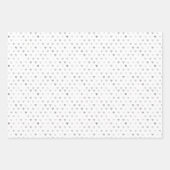 Aqua Pink Cream Tie Dye Silver Hearts Inpakpapier Vel (Voorkant 3)