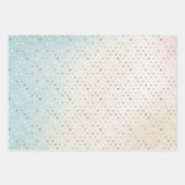 Aqua Pink Cream Tie Dye Silver Hearts Inpakpapier Vel (Voorkant)