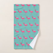 AQUA PINK FLAMINGO BRIGHT BATHROOM TOWEL SET BAD HANDDOEK (Handdoek)