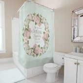 Aqua Pink Hydrangea Scripture Illustrated Faith Douchegordijn (In situ)