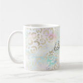 Aqua Pink Mint Gold Leopard Print     Koffiemok (Links)