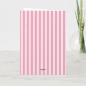 Aqua + Pink Modern Stripe Bridesmaid Proposal Kaart (Achterkant)