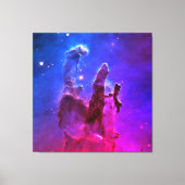Aqua Pink Ombre Pillars van Creation Large Square Canvas Afdruk (Voorkant)
