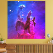 Aqua Pink Ombre Pillars van Creation Large Square Canvas Afdruk (Insitu (Woonkamer))