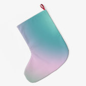 Aqua Pink Tie Dye Ombre Gold Glitter Love Grote Kerstsok (Achterkant (Hangend))