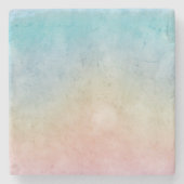 Aqua Pink Tie-kleurstof Stenen Onderzetter (Voorkant)