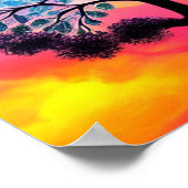 Aqua Pink Tree of Life Poster (Hoek)