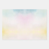 Aqua Pink Yellow Tie Dye Peace Sign met hart Inpakpapier Vel (Voorkant 2)