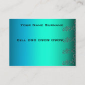 Aqua pixels Visitekaartje (Achterkant)