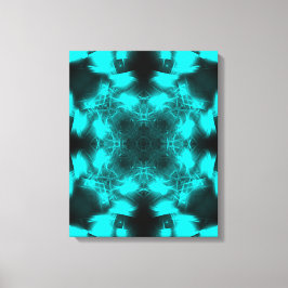 Aqua Plasma Symmetry Fractal Art Canvas Afdruk