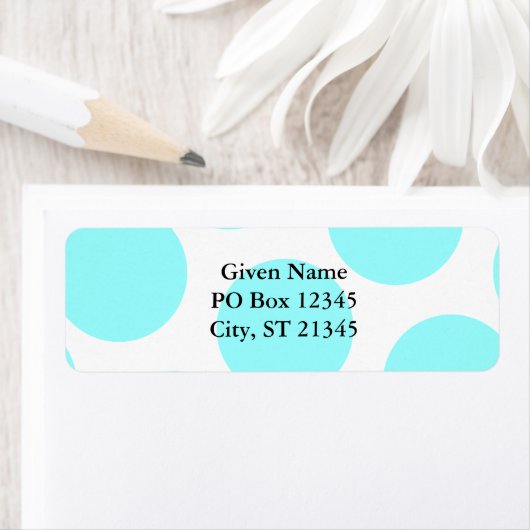 Aqua Polka Dot Etiket (Insitu)