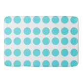 Aqua Polka Dots Badmat (Voorkant)