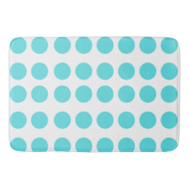 Aqua Polka Dots Badmat