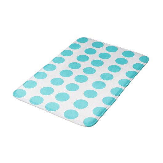 Aqua Polka Dots Badmat (Gekanteld)