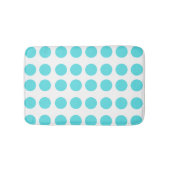 Aqua Polka Dots Badmat (Voorkant)