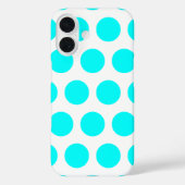 Aqua Polka Dots Case-Mate iPhone Case (Achterkant)