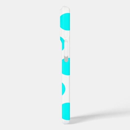 Aqua Polka Dots Case-Mate iPhone Case (Achterkant / Links)