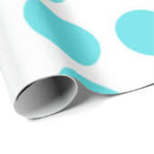 Aqua Polka Dots Design Cadeaupapier (Rol Hoek)