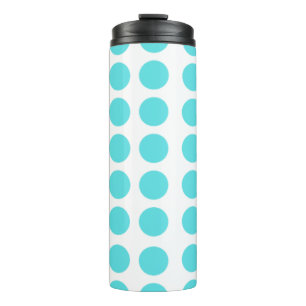 Aqua Polka Dots Design Thermosbeker