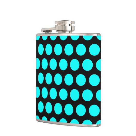 Aqua Polka Dots Heupfles (Links)