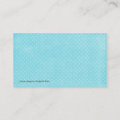 Aqua Polka Dots Visitekaartje (Achterkant)