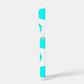 Aqua polka stippen Case-Mate iPhone case (Achterkant / Links)