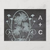 Aqua Powder Blue Mason Jar Chalkboard Wedding Briefkaart (Voorkant)