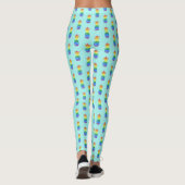 Aqua | Pride-ananas regenboogpatroon Leggings (Achterkant)