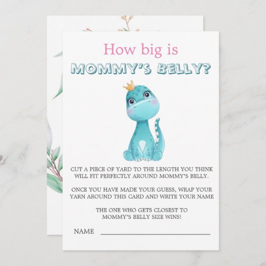 Aqua Princess Dinosaur Hoe groot is de Belly van m (Voorkant / Achterkant)