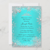 Aqua Princess Winter Wonderland Etnische Baby show Kaart (Achterkant)