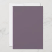 Aqua Pruimenblad Bruiloft Kaart (Achterkant)