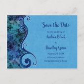 Aqua Puau Shell Wedding Save the Date Briefkaart (Voorkant)