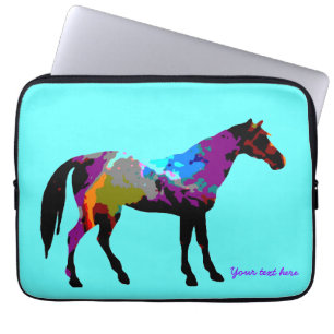 Aqua Race Horse-laptophoes Laptop Sleeve